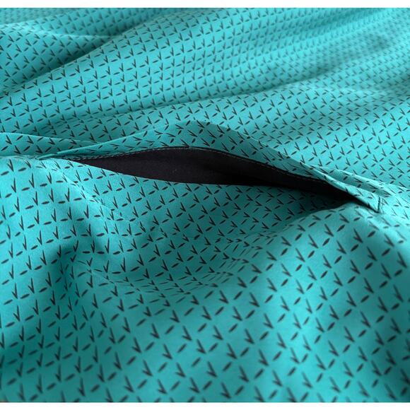 Loft Green and Black Shift Dress, Lined, Long Sleeved, Pockets, Woman's Size 14 - Picture 6 of 6